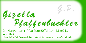 gizella pfaffenbuchler business card